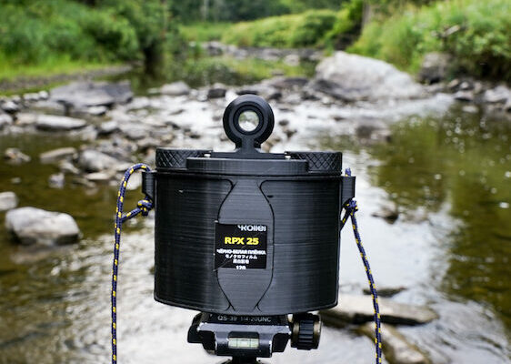 Medium format pinhole camera in a river 2