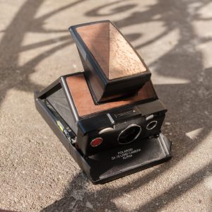 Polaroid SX-70 with mixed veneer inlay