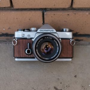 Olympus OM-1 with palisander veneer inlay