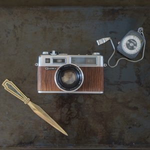 Yashica Electro 35 with palisander veneer inlay